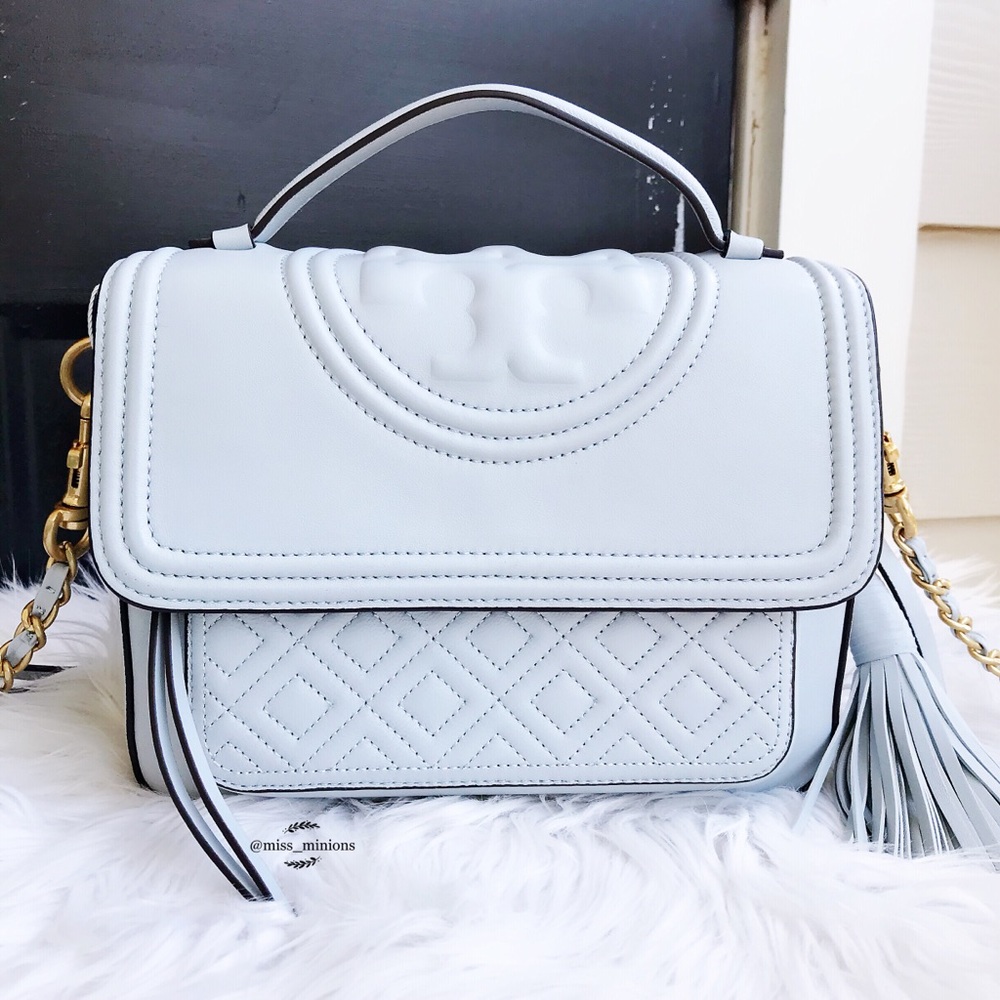 ❗️SOLD❗️Tory Burch Fleming Satchel Seltzer - Picture 1 of 8